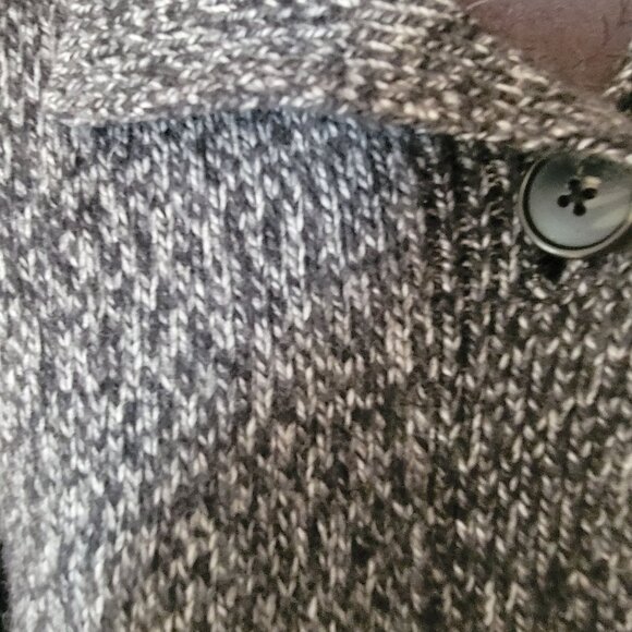 Lands End Womens Grey Wool Blend Cardigan Sweater Coat Size M - Picture 2 of 5